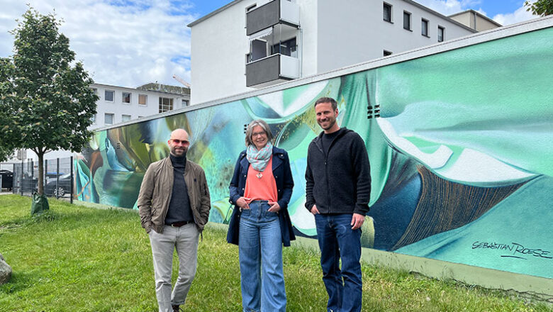 Natürliches Wandbild verschönert die Innenstadt