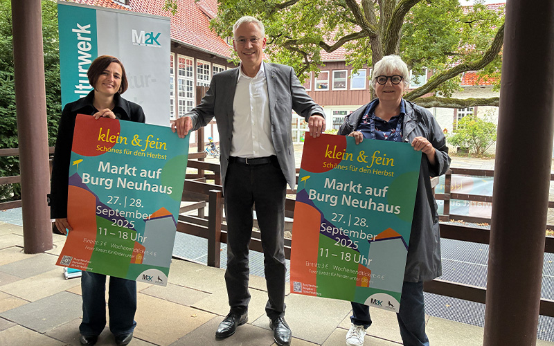 Auf Burg Neuhaus in Wolfsburg findet am Samstag, 27. und Sonntag, 28. September, von 11 bis 18 Uhr zum zweiten Mal der Markt klein&fein – Schönes für den Herbst statt.