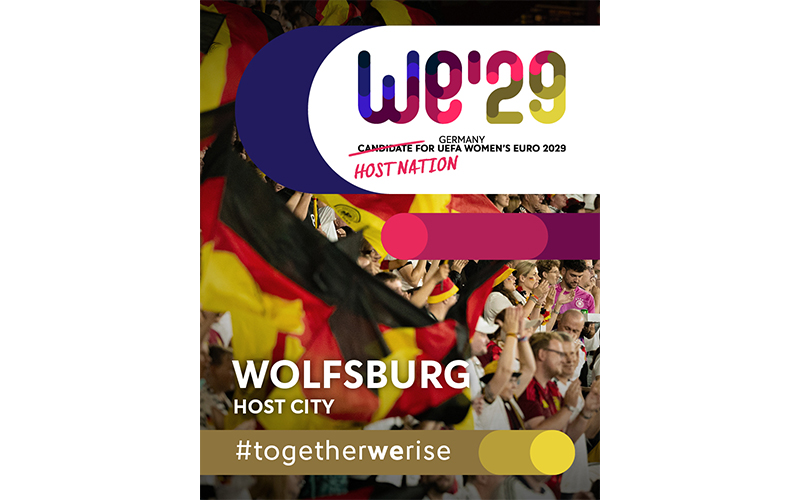 Deutschland hat den Zuschlag für die UEFA Women’s EURO 2029 erhalten – und Wolfsburg mit der Volkswagen Arena wird als eine von acht deutschen Städten offizieller Austragungsort des Turniers.