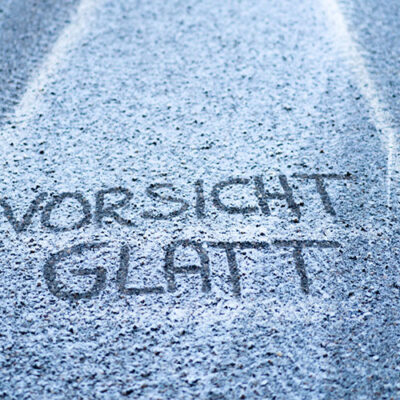 Gefahr von Glätte