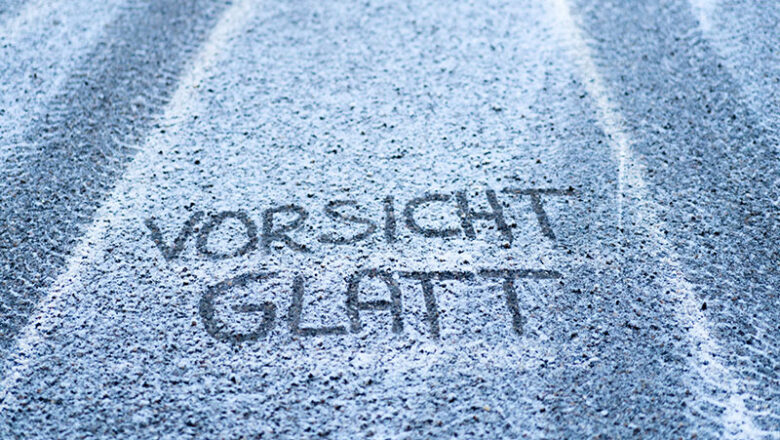 Gefahr von Glätte