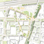 Mehr Grün, viel Wasser – so stellen sich die Planer*innen das neue Nordkopfquartier Mitte vor